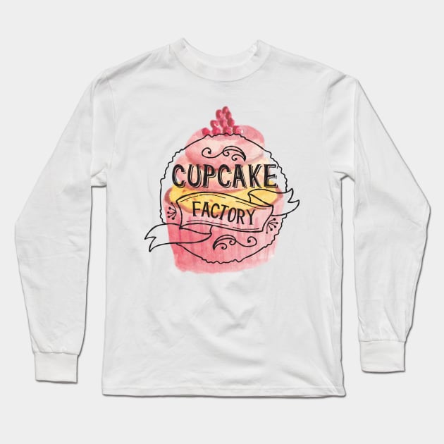 Cupcake Factory sweet design Long Sleeve T-Shirt by NJORDUR